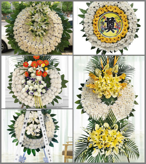 浙江省台州黄岩区平田乡花圈速递